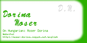 dorina moser business card